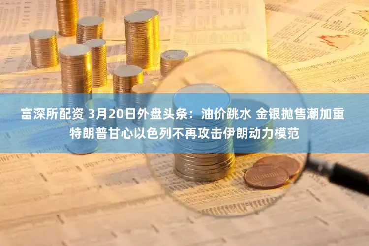 富深所配资 3月20日外盘头条：油价跳水 金银抛售潮加重 特朗普甘心以色列不再攻击伊朗动力模范